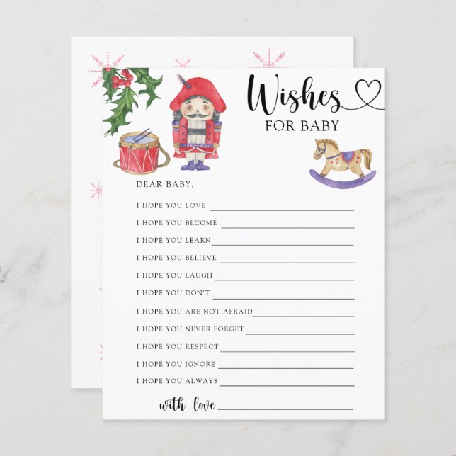 Nutcracker - Partie | voeux pour bébé (Devant / Derrière)