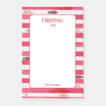 Nutcracker Red Christmas List Name Post-It Notes