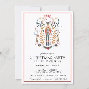 Nutcracker Red Christmas Party Invitation