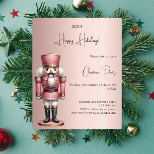 Nutcracker rose or Noël invitation