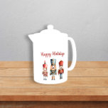 Nutcracker simple personnalisé Noël<br><div class="desc">Théière de Noël traditionnelle. Design dispose d'un mignon Nutcrackers tout dans une belle aquarelle lui donnant une sensation de vitnage traditionnel.Si vous avez besoin d'aide avec ce design,  s'il vous plaît contactez-moi à travers mon messager zazzle magasin et sera heureux de vous aider. janine at willow spring studio</div>