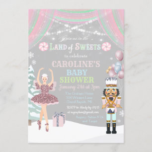 Nutcracker Sugar Plum Baby shower Invitation