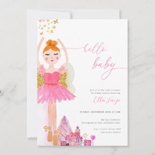 Nutcracker Sugarplum Fée Baby shower Invitation