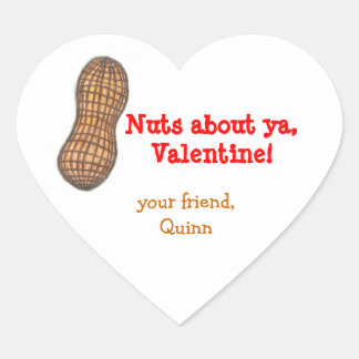 Nuts sur votre autocollant personnalisé Valentine