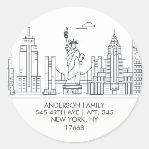 NY CITY APARTMENT Nouveau Sticker Étiquette de a