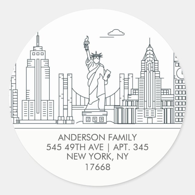 NY CITY APARTMENT | Nouveau Sticker Étiquette de a (Devant)