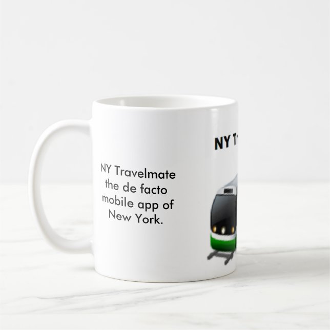 NY Travelmate tasse blanche classique de 11 onces (Gauche)