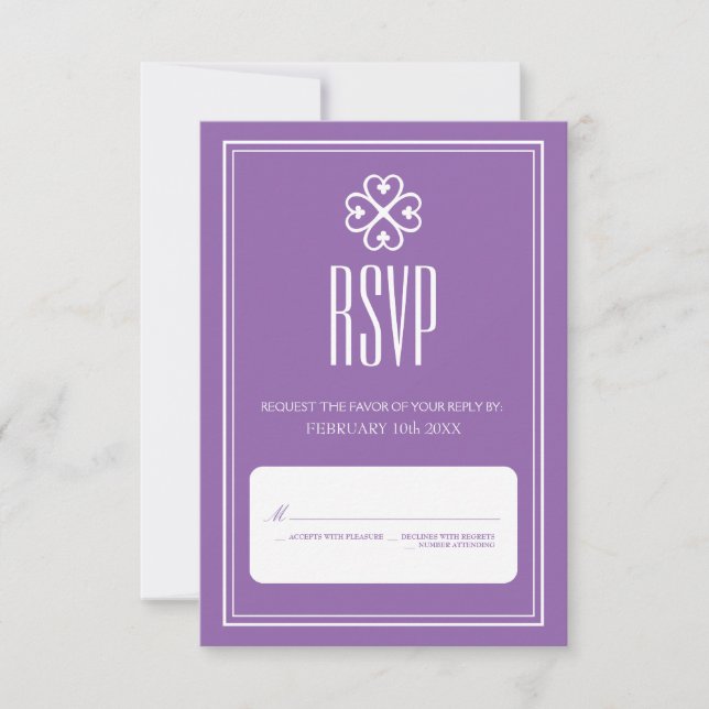 Nyame Dua Lavender Mariage RSVP (Devant)