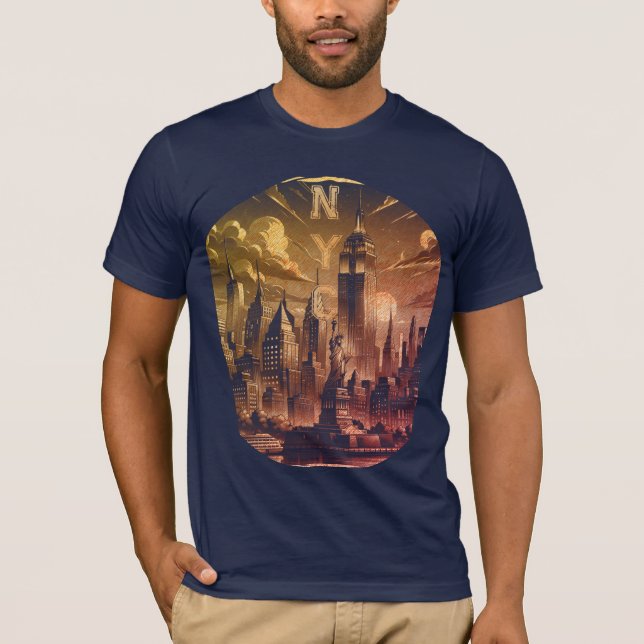 NYC Ajouter un nom graphique T-shirt (Devant)