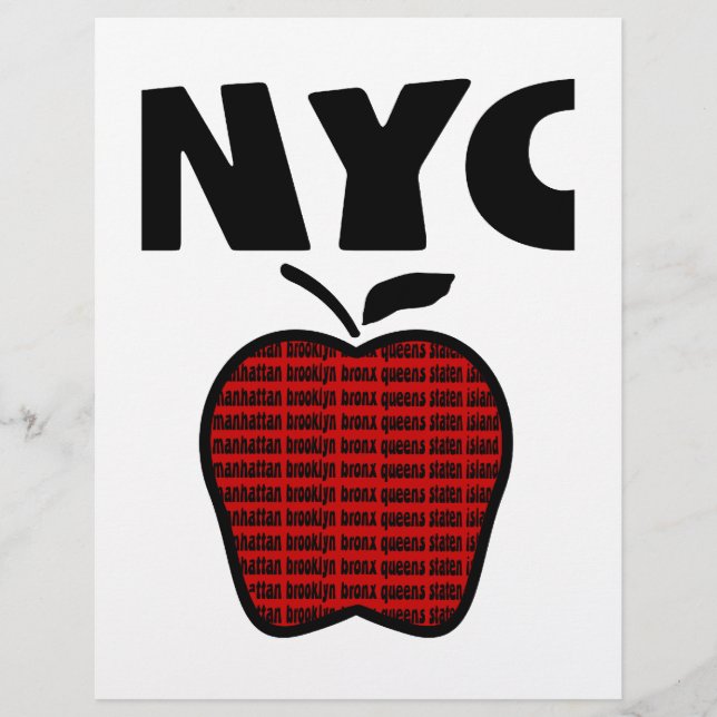 NYC - Grosse Pomme Avec Les 5 Boroughs (Devant)