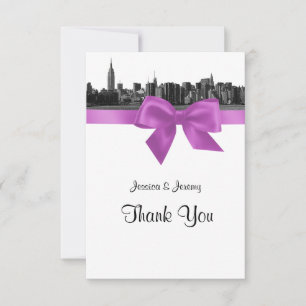 NYC large Skyline Etched BW Lilac Merci