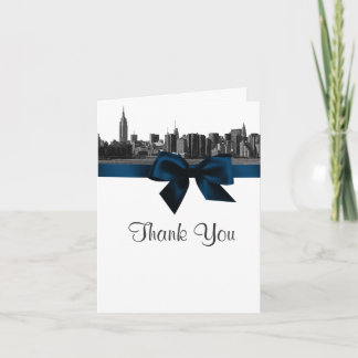 NYC large Skyline Etted BW Marine Merci bleu