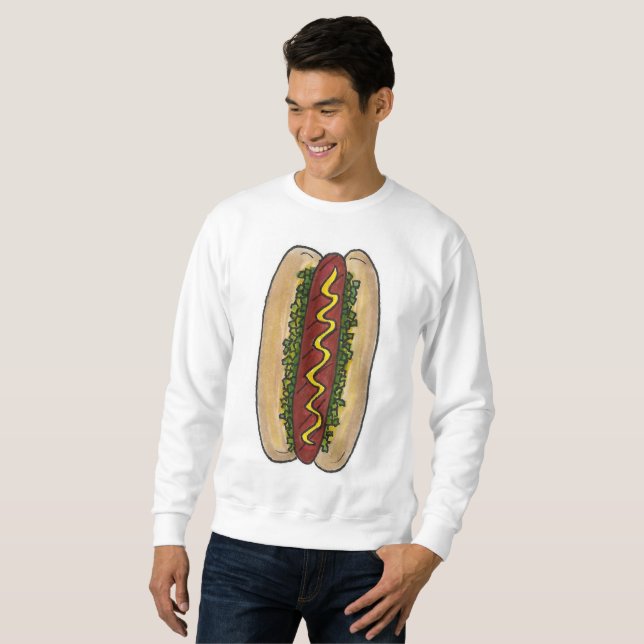 NYC New York Hot Dog avec Sweatshirt de Relish Mus (Devant entier)