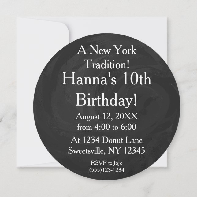 NYC Rues Manhole Cover Party Invitation (Dos)