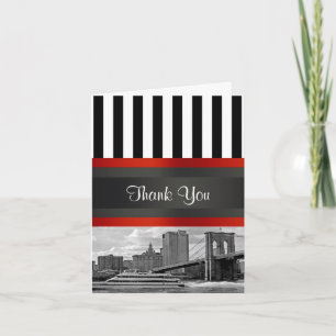 NYC Skyline Brooklyn Bridge, Boat Invitation Suite