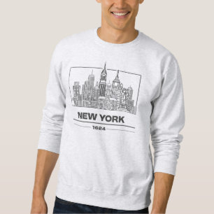 NYC Skyline Sweatshirt : Iconic Line Art Edition