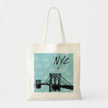 nyc vibes sac fourre-tout (cyan)