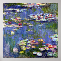 Nymphes d'eau de Monet sur toile Poster en Matte
