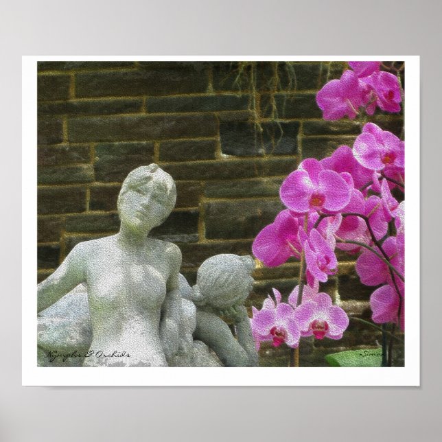 Nymphs & Orchids mosaic poster (Devant)