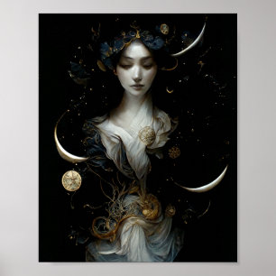Nyx, Poster de la déesse de la nuit Surreal Imagin