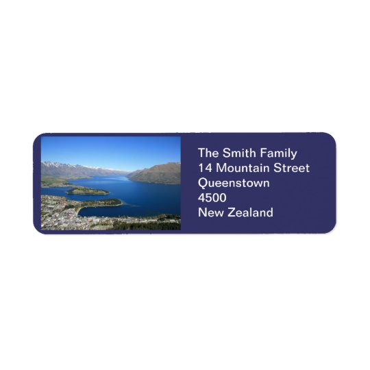 NZ de Queenstown, étiquette de adresse personnalis