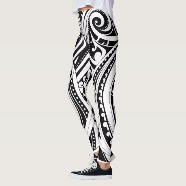 NZKULTURE dresseur leggings unique maori design (Gauche)