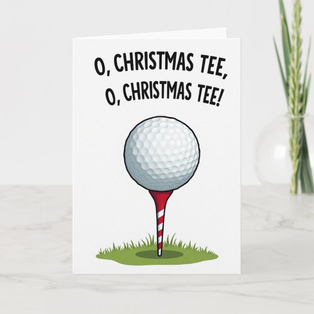 O Carte de Noël drôle de Golf (Devant)