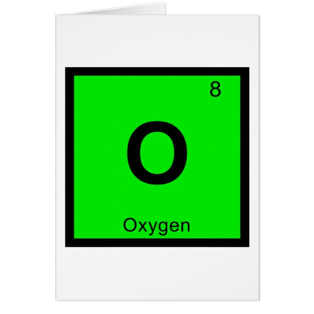 O - Chimie de l'oxygène Symbole du tableau périodi (Devant)