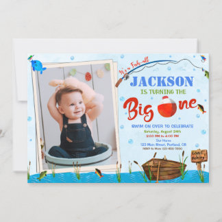 O-fish-all Big ONE invitation anniversaire garçon 