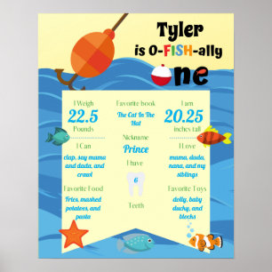 O-Fish-ally Un 1er Anniversaire Poster de jalon