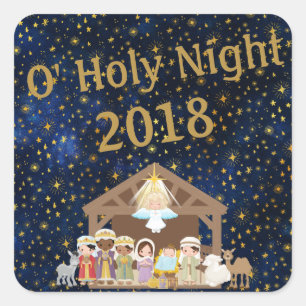 O' Holy Night Manger Stickers Jesus Wise Men