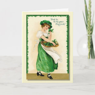 O, La Carte Vintage Shamrock Verte