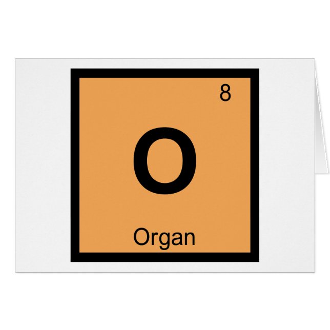 O - Musique d'orgue Chimie Symbole du tableau péri (Devant horizontal)