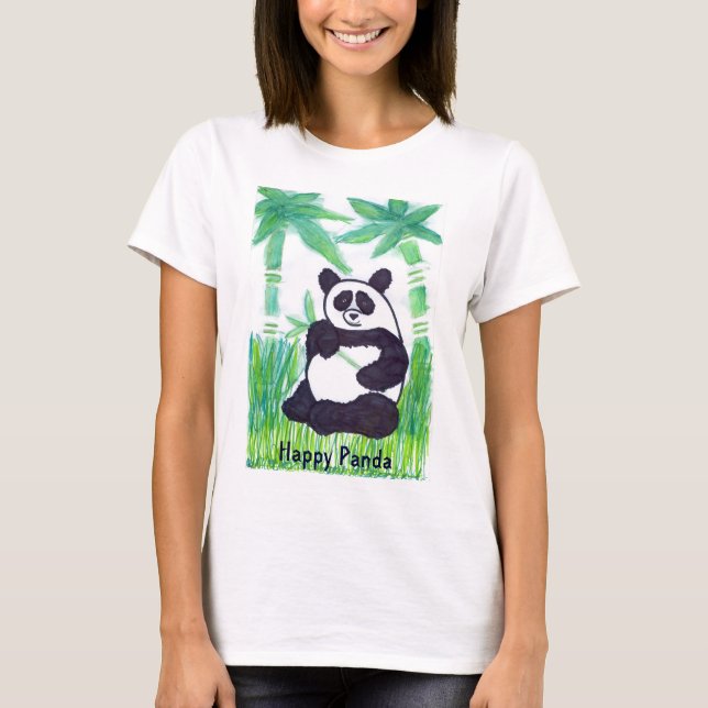 O.O. Happy Panda T-Shirt Solid (Devant)