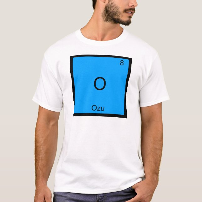 O - Ozu Funny Chimie Élément Symbole T-shirt (Devant)