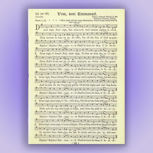 "O Viens, O Viens, Emmanuel "Carte magnétique (Créateur téléchargé)