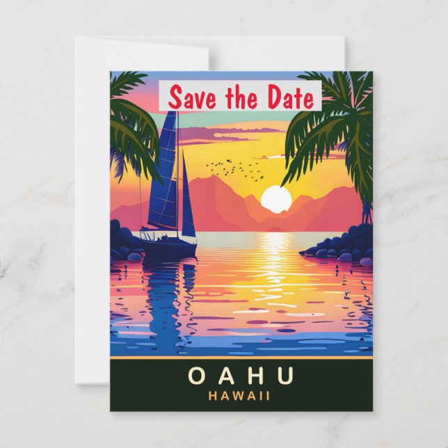 Oahu, Hawaï, Carte postale de voyage,  (Devant)