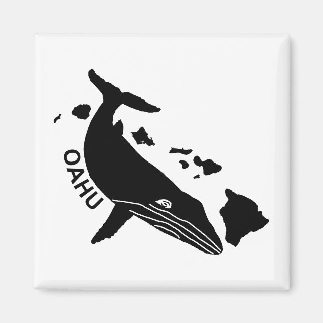 Oahu - Hawaii Islands Humpback Magnet (Devant)