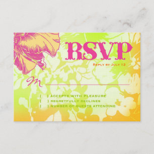OAHU RSVP papier de lin floral