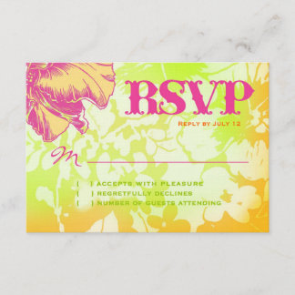 OAHU RSVP papier de lin floral