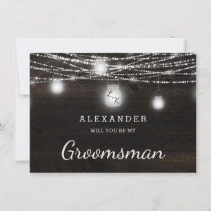 Oak Ridge Rustic Be My Groomsman Proposition Card