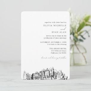Oakland Mariage Elegant Skyline Invitation