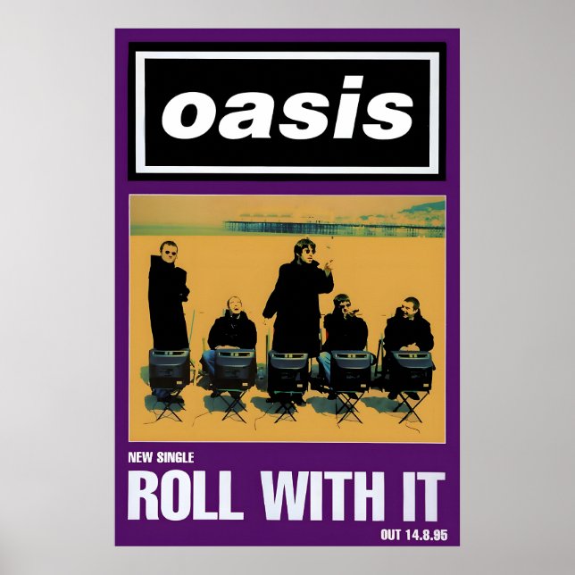 Oasis- Roll with It- 1995 Affiche Promo Impression (Devant)