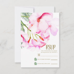 Oasis tropicale rose vert Hawaiian Floral RSVP