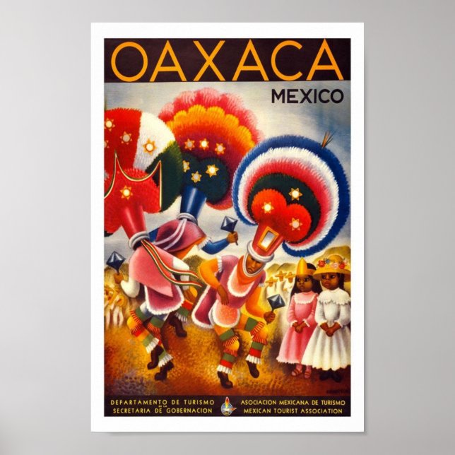 Oaxaca Mexique Amérique du Nord Poster Vintage voy (Devant)