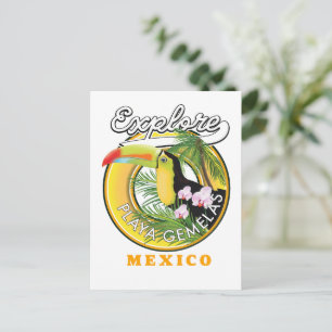 Oaxaca Mexique logo de voyage Carte postale