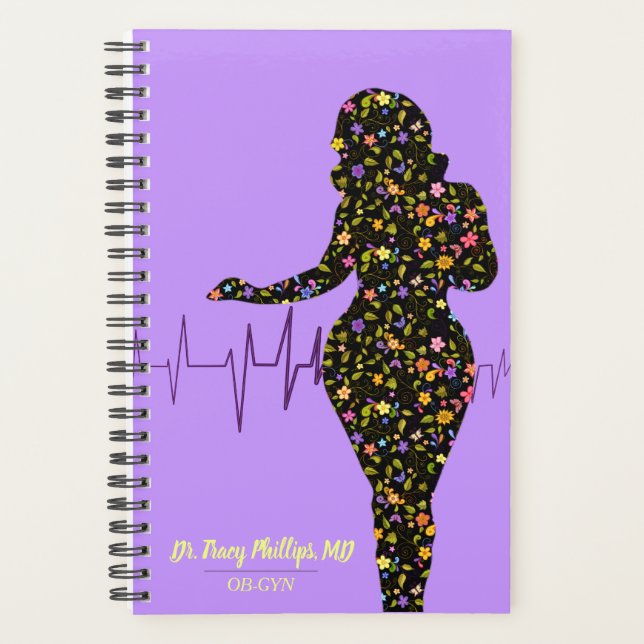 OB-GYN Médicale Planner Floral Féminin (Devant)
