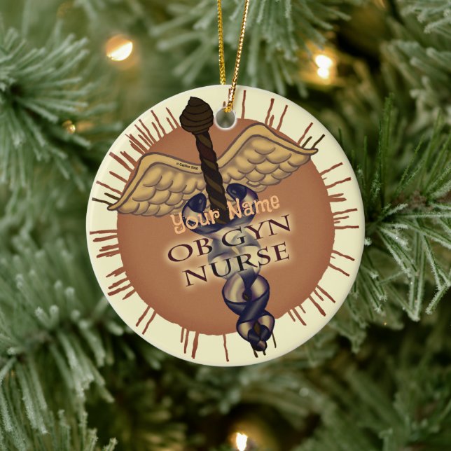 OB Gyn Nurse Caduceus ornement (Arbre)
