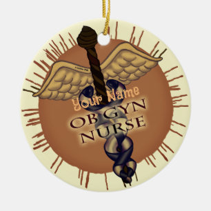 OB Gyn Nurse Caduceus ornement