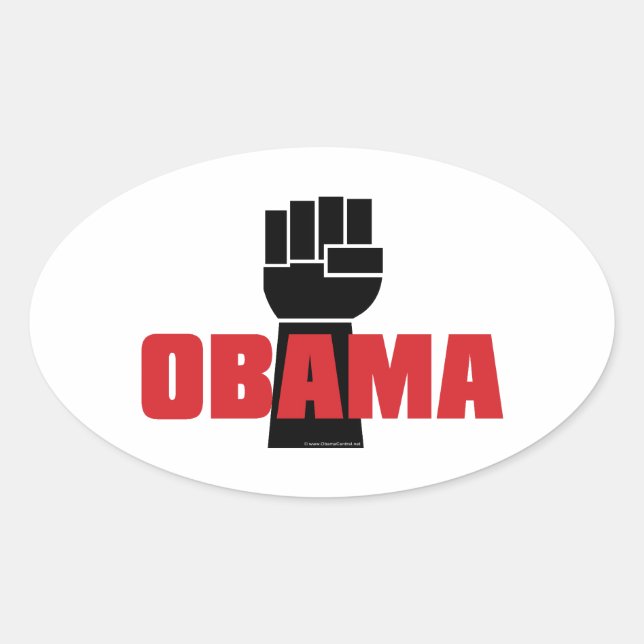 Obama à raison ! Autocollants de poing noir (Devant)